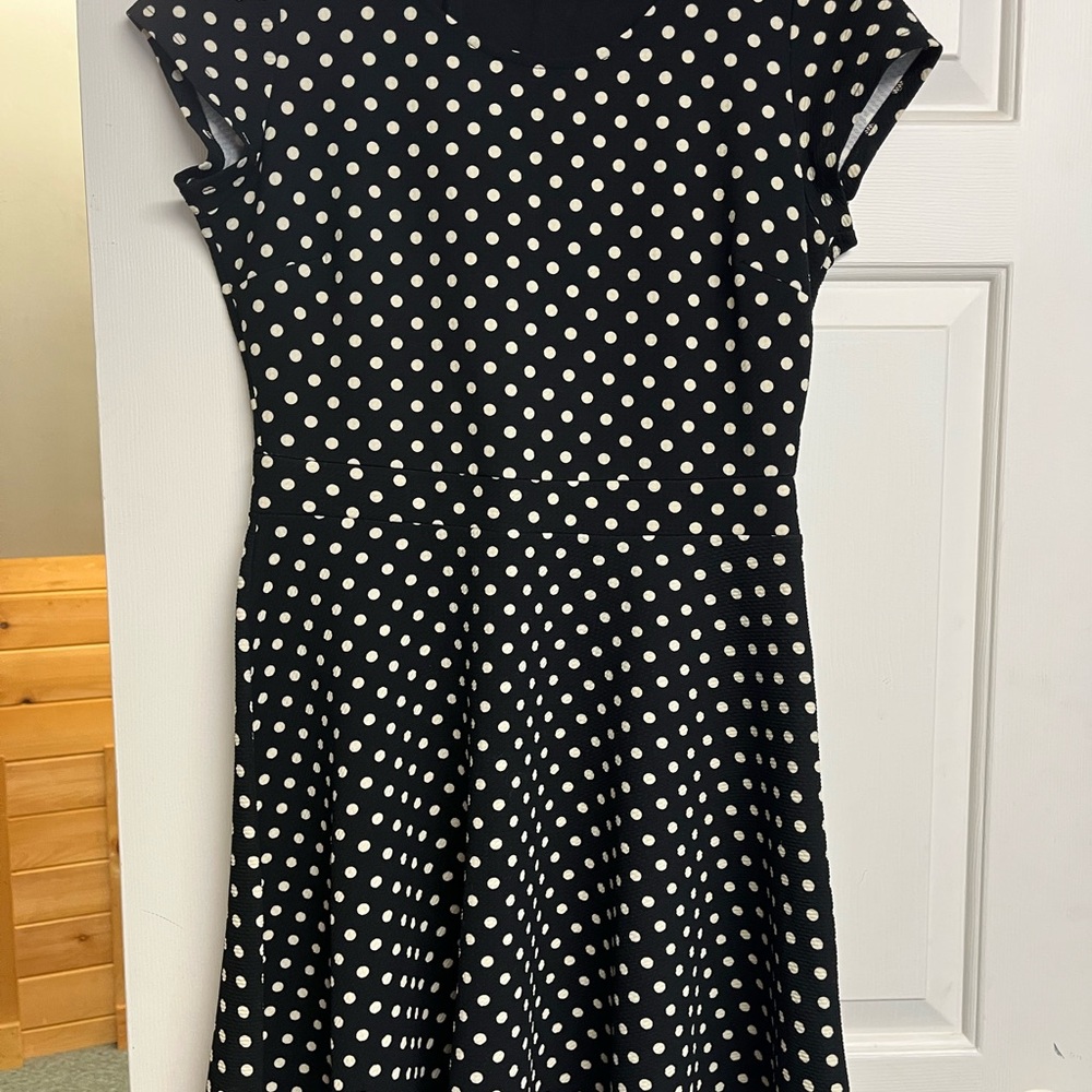 Chic Polka Dot Black Dress